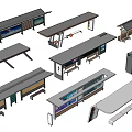 Modern Bus Station Designs With Shelters Seats And Advertising Panels