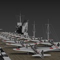 World War II aircraft carrier 3d model