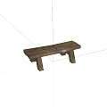Rustic Wooden Bench With Natural Wood Grain And Simple Design For Home Decor