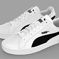 PUMA White Casual Shoes With Black Logo And Classic Stylish Design