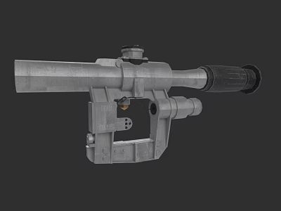 Tactical Rifle Scope With Precision Optical Sight And Metal Construction For Hunting 3d model