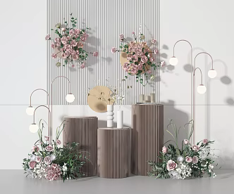 Modern Floral Art Beautiful Chen Floral Art Ornaments Floral Art Floral Decorations Beautiful Chen Exhibition Point Ornaments Flower Window Wedding Beautiful Chen 3d model