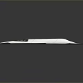 Futuristic Sleek White Aircraft Model With Black Edges And Blue Light