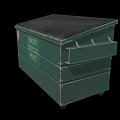 Trash can big trash can outdoor trash can community trash can park trash can low face number low model simple model game sub-era film and television level realism 3d model