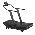 Professional Black Treadmill Sports Equipment With LCD Screen Sturdy Design And Mobility Wheels