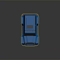 Blue Off Road SUV With Modern Design Roof Lights And Black Bumper