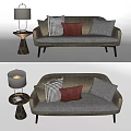 Modern Multi-person Sofa Casual Sofa Double Sofa Side 3d model
