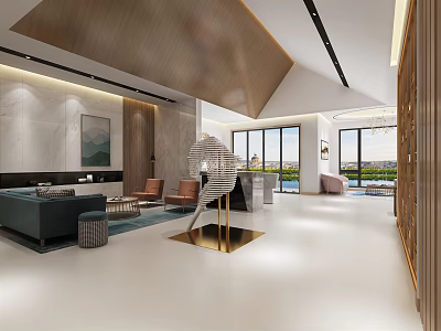 Modern Beauty Salon Hall 3d model