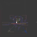 Birds Eye View Planning of Modern Commercial Building with Greenery Parking Area and Entrance Gate
