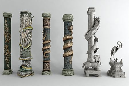 New Chinese Pillar 3d model