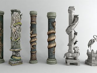 New Chinese Pillar 3d model