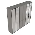 Modern Wardrobe Design With Shutter And Glass Doors And Interior Storage Space