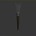 Torch Shaped Household Item With Metal Grid Top And Wooden Handle