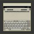 Vintage White Laptop Computer With Classic Screen And Retro Keyboard Design 3d model
