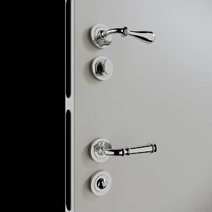 silver stainless steel door handle 3d model