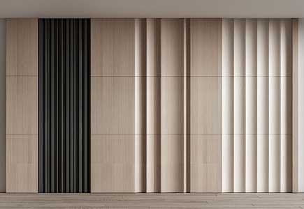 Modern wall panel wood veneer wall panel 3d model