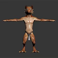 Game and Movie Character 3D Model with Fox Like Features Orange Fur and Claws