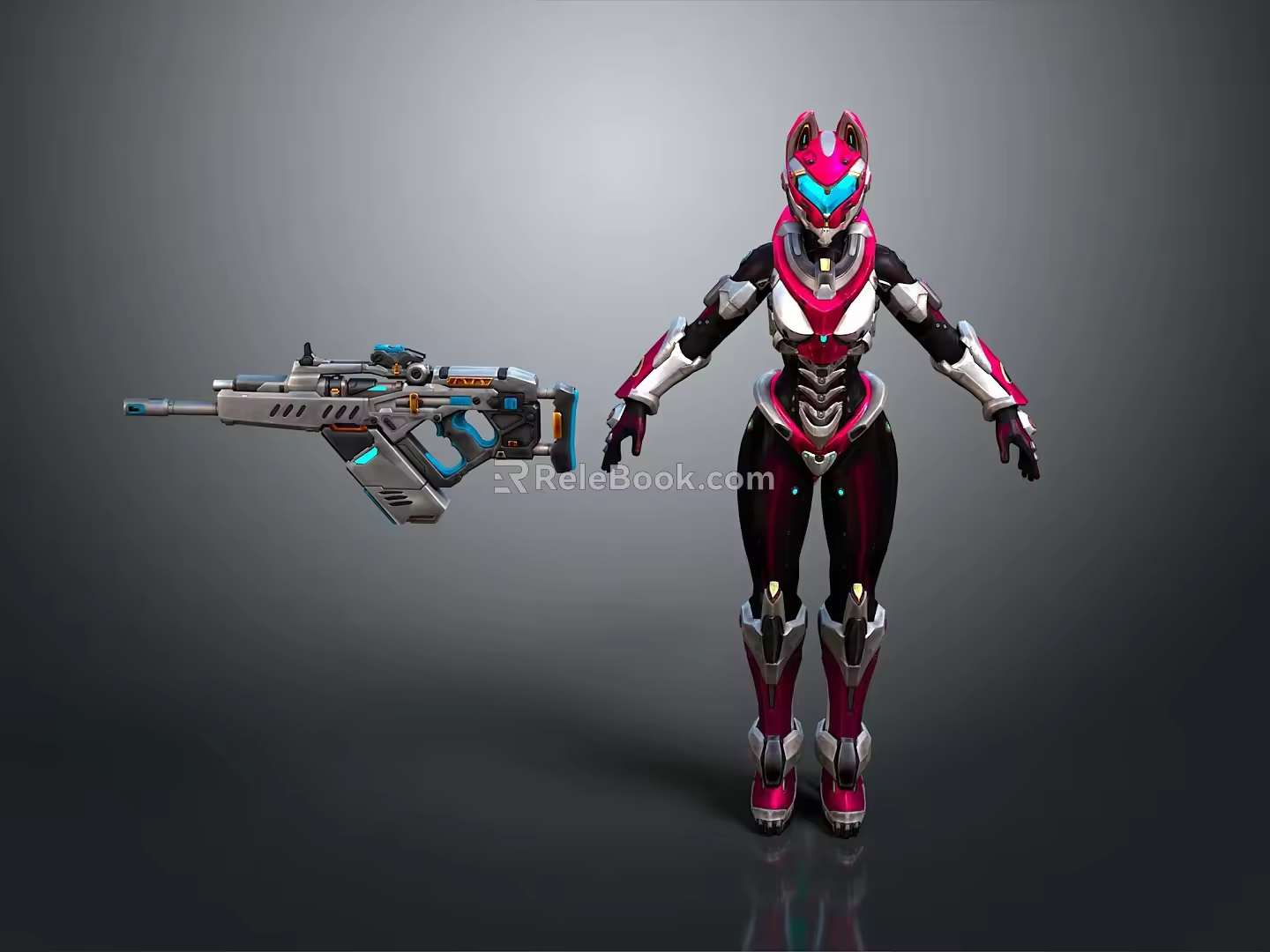 Modern robot mecha warrior sci-fi warrior sci-fi soldier robot armor 3d model