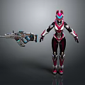 Modern robot mecha warrior sci-fi warrior sci-fi soldier robot armor 3d model