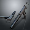 Tactical Modern Metal Submachine Guns With Detachable Barrel And Folding Stock