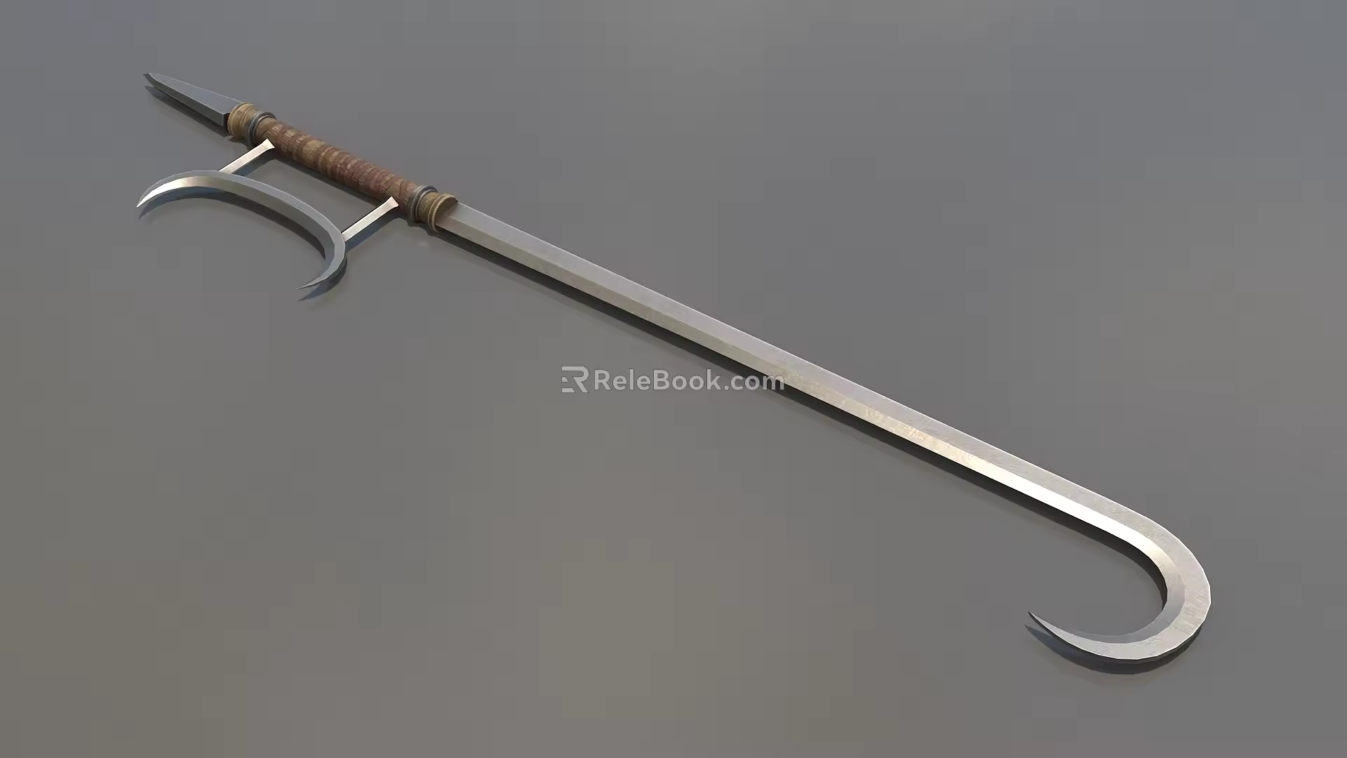 Hook sword curved sword sickle sword long sword long sickle cold weapon low face number low model simple model game sub-era film and television level super realistic 3d model