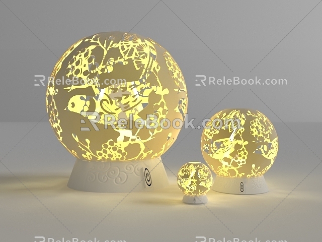 Golden Magpie Lamp 3d model