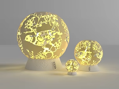 Golden Magpie Lamp 3d model