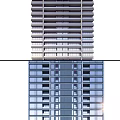 Two Modern Urban High Rise Towers With Glass Facades And Multiple Floors