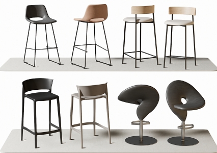 Modern Bar Chair Bar Stool High Stool 3d model