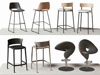 Modern Bar Chair Bar Stool High Stool 3d model