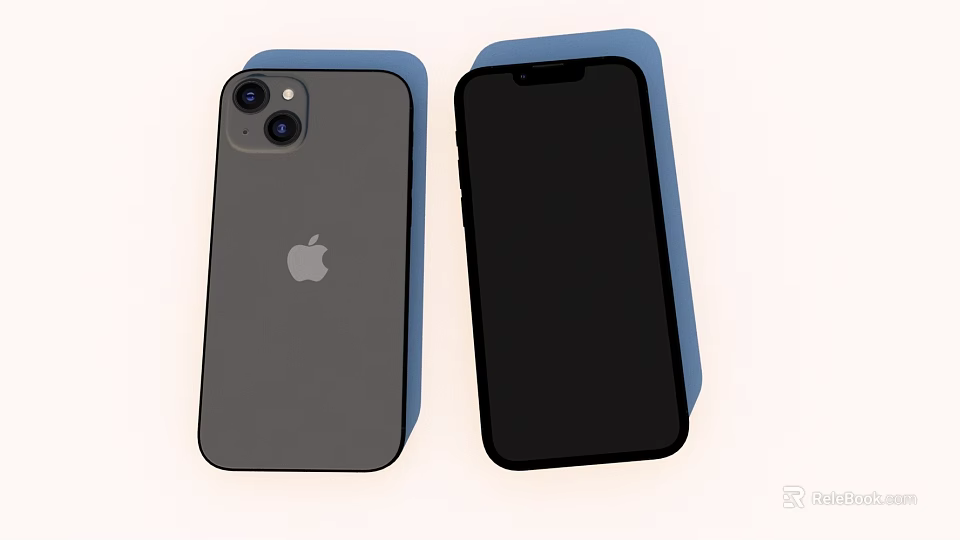 Modern Apple Smartphone With Dual Camera Black Screen And Sleek Design 3d model