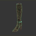 Modern High Heels Boots Boots Leather Boots 3d model