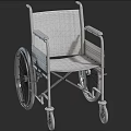 Ergonomic Medical Equipment Wheelchair With Green Padded Seat And Metal Frame