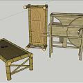 Wooden Agricultural Equipment with Wheel Frame and Planks for Farm Cultivation Use