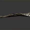 3D Landscape Model Featuring Mountain Range Lakes Snow Covered Peaks And Green Vegetation