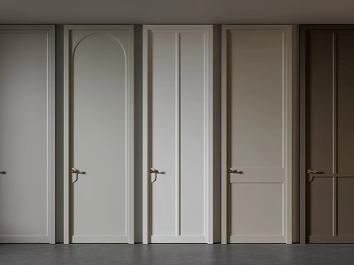 Modern Hinged Doors With Various Designs And Neutral Color Tones For Interior Use 3d model