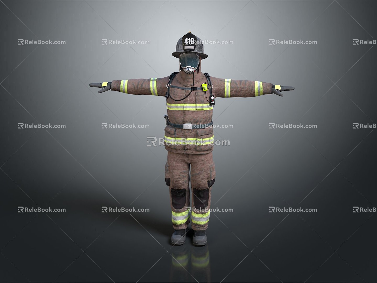 Firefighter Clothing Firefighter Fire Clothing Male Character Male Character Male Male Handsome 3d model