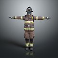 Firefighter Clothing Firefighter Fire Clothing Male Character Male Character Male Male Handsome 3d model