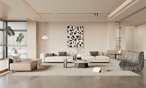 modern living room 3d model