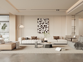 modern living room 3d model