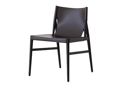 Modern Leather Leisure Chair With Sleek Design And Black Frame For Living Room Furniture 3d model