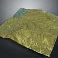 Geography, topography, mountain shape, ridge, ridge, valley, mountain range, canyon, geomorphology, mountain peak, mountain body 3d model