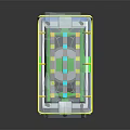 Laboratory Testing Equipment With Transparent Cover Multi Layer Structure Internal Components And Yellow Green Lines