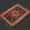 Vibrant Traditional Area Rug With Intricate Floral Geometric Patterns And Colorful Border Design