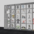 Hand Toy Display Cabinet 3d model