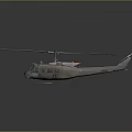 Military Utility Helicopter With Rotors And Detailed Fuselage On Gray Backdrop