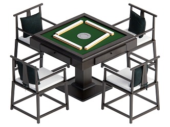 New Chinese Chess and Card Room Table Mahjong Table Automatic Mahjong Table 3d model