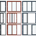 modern sliding window building window 3d model