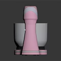 Pink Electric Stand Mixer With Modern Design And Metal Mixing Bowl