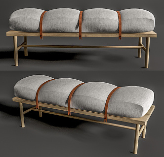 Modern Sofa Stool Low Stool Pier Pedal 3d model